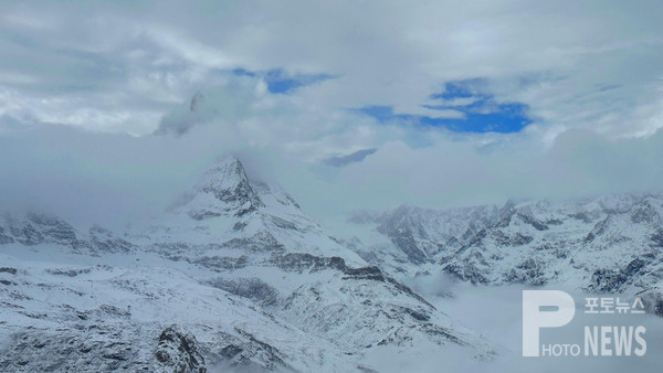 알프스 3대 북벽중 하나인 스위스 마테호른 풍경. 사진= 조은기 특파원.
